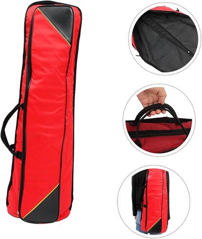 Kisangel Waterproof Thickened Oxford Cloth Trombone Storage Case, Portable Tenor Trombone Carry Bag with Red Protective Cover for Travel and Instrument Storage in Saudi Arabia