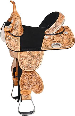 HILASON Child Treeless Horse Saddle Western American Leather Barrel | for Horses in Saudi Arabia