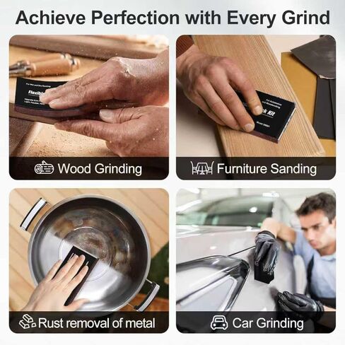 7Pcs Sanding Block Kit with Sandpaper Flexible EVA Foam Sanding Blocks Wet or Dry Autobody Sanding Kit for Woodworking Automotive Car Bodywork in Kuwait