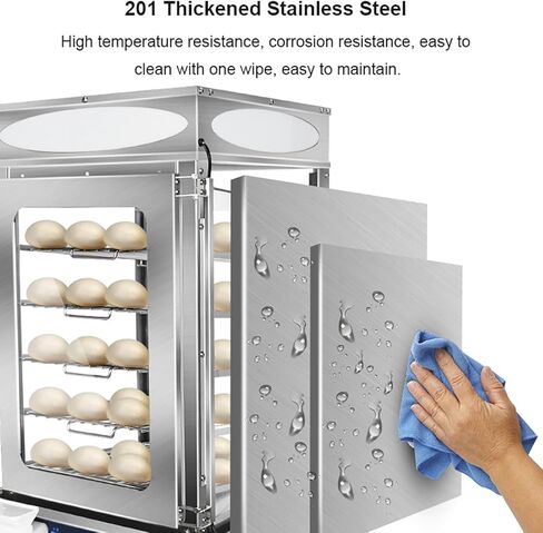 5-Layer Commercial Bun Steamer, Electric Dim Sum Steamer for Bao Buns, 1200W, Temperature Range + Timing, Electric Food Steamer Warmers in Saudi Arabia