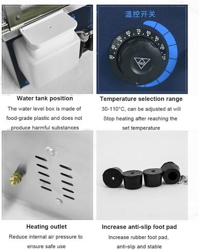 5-Layer Commercial Bun Steamer, Electric Dim Sum Steamer for Bao Buns, 1200W, Temperature Range + Timing, Electric Food Steamer Warmers in Saudi Arabia