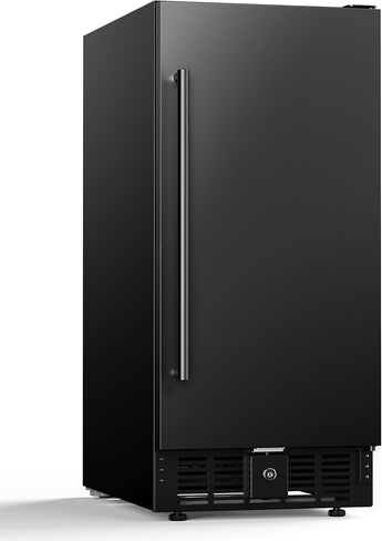 24 Inch Beverage Refrigerator, 180 Can Under Counter Fridge, Stainless Steel Beer Fridge for Built-in & Freestanding, Outdoor Refrigerator for Soda, Beer, Wine (Black) in Kuwait