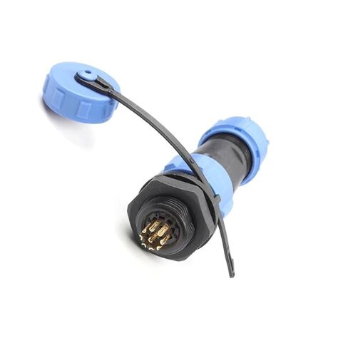 1Set Waterproof Connector IP68 SP13 2/3/4/5/6/7/9PIN Male & Female Socket Panel Mount Wire Cable(SP13-2L) in Kuwait