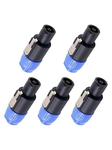 5Pcs 4 Pole Audio Speakon Cable Mount Connector Twist Lock Speaker Compatible with NA4LJ, NA4LJX, NL4MP(Red Speaker Plug) in Kuwait