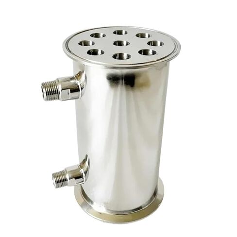 Dephlegmator 4 "102mmOD119mm مكثف ارتداد مع 1/2" ارتفاع خيط الذكور 200 مم داخل 9 أنابيب لعمود التقطير in Kuwait