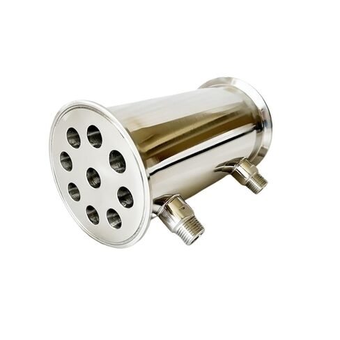 Dephlegmator 4 "102mmOD119mm مكثف ارتداد مع 1/2" ارتفاع خيط الذكور 200 مم داخل 9 أنابيب لعمود التقطير in Kuwait
