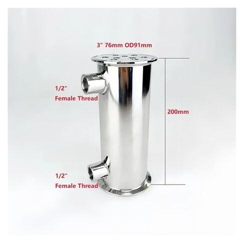 3 بوصة OD91mm، TC Dephlegmator/مكثف مع 1/2 بوصة أو 1/4 بوصة خيط ذكر/أنثى للتقطير، 9 أنابيب داخل ID 9 مم، L-200 مم، SS304 (خيط ذكر، 1/2 بوصة) in Kuwait