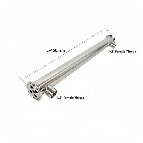 1.5 بوصة 38 مم (OD50.5mm) مكثف بمشبك Tir مع خيط ذكر/أنثى 1/2 بوصة للتقطير، H-450 مم، مزيل البلغم (خيط أنثى) in Kuwait