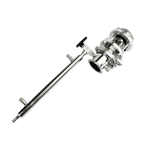 2 بوصة (51 مم) وحدة تصحيح زجاج البصر FlangeOD64mm مع مكثف وحلمة Thermowell للتقطير، SS304 (مع مقياس حرارة) in Kuwait