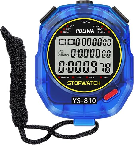 Waterproof Stopwatch Timer 10 Lap Split Memory Digital Stop Watch for Sports in Kuwait