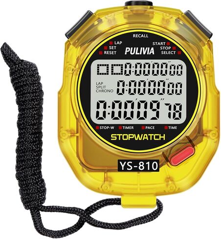 Waterproof Stopwatch Timer 10 Lap Split Memory Digital Stop Watch for Sports in Kuwait