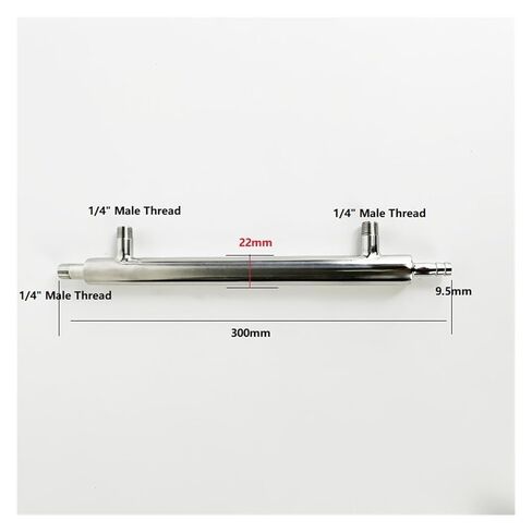 مكثف التقطير مع مداس ذكر 1/4 بوصة لصانع النبيذ المنزلي الفودكا والويسكي. الطول 300 مم، ارتداد، SS304 in Kuwait