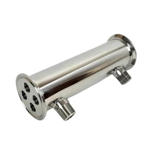 مكثف ثلاثي المشبك 2 بوصة مع خيط ذكر 1/2 بوصة H-180 مم، جهاز إزالة البلغم لتقطير البيرة المنزلية، 4 أنابيب داخل المعرف 12 مم in Kuwait