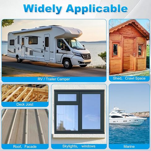 12" x 32' EPDM Reinforced Butyl Sealant Tape, Black, Self-Adhesive Deck Joist Tape, Waterproof & Weatherproof Epdm Rubber Butyl Joist Seal Tape for Roofs, Windows, RVs, Boats, Decks, and Crawl Spaces in Kuwait