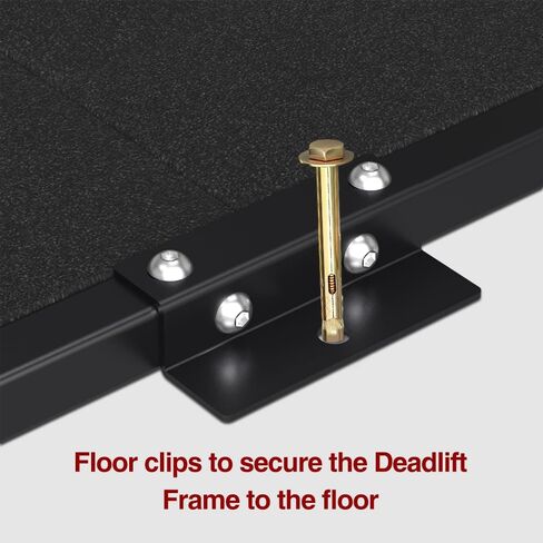 منصة رفع الأثقال مقاس 8 أقدام × 4 أقدام، وإطار فولاذي مُثبت معًا وبلاط مطاطي مكون من 8 قطع، ومساحة مخصصة لرفع الأثقال، تتضمن أوتاد شريطية، ومنصة رفع الأثقال للصالة الرياضية المنزلية in Kuwait