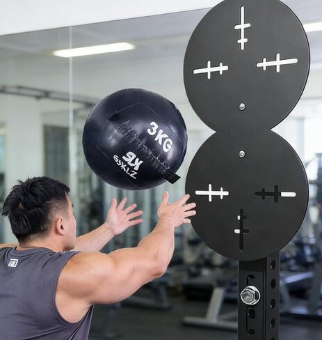 هدف كرة الحائط | لوحات فردية ومزدوجة شديدة التحمل لتدريب كرة الحائط، هدف كرة طبية لقفص الطاقة والرفوف، واللياقة البدنية في صالة الألعاب الرياضية تعزز القوة والقوة المتفجرة in Kuwait