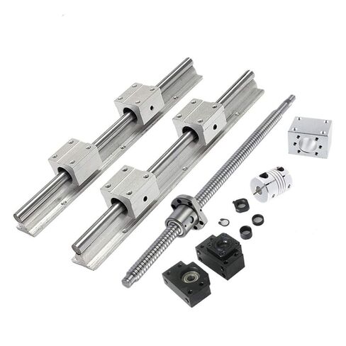 Professional Linear Rail 2pcs SBR16+4pc SBR16UU Block Bearing+SFU1204 Ball Screw End Machined+1204 Nut Housing+BKBF10 End Support+Coupler Set(SFU1000 SBR1000) in Saudi Arabia