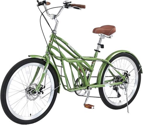 Mechina 24 Inch Commuter Bike, Steel Frame, 6 Speed, Large Cargo Space, 300lb Capacity in Saudi Arabia