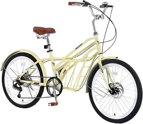 Mechina 24 Inch Commuter Bike, Steel Frame, 6 Speed, Large Cargo Space, 300lb Capacity in Saudi Arabia