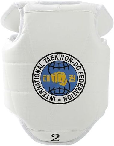 Taekwondo Karate Martial Arts TKD Body Protector Reversible Chest Guard Protector Abdominal Protector for Training 0# in Saudi Arabia