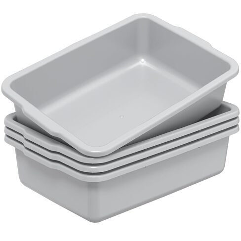 صندوق الحافلات التجارية باللون الرمادي سعة 32 لترًا، وحوض حافلة المرافق الكبير، 4 عبوات in Kuwait