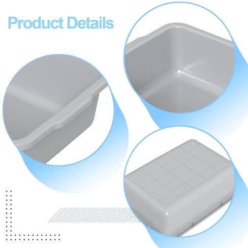 صندوق الحافلات التجارية باللون الرمادي سعة 32 لترًا، وحوض حافلة المرافق الكبير، 4 عبوات in Kuwait