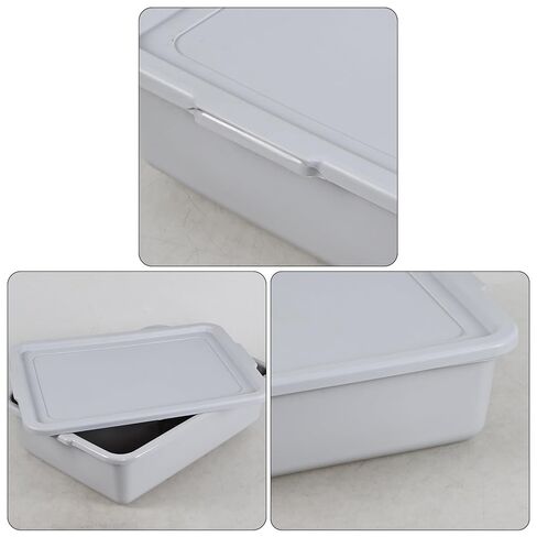 حقائب حافلات كيدريم سعة 13 لتر مع غطاء، وحوض أطباق بلاستيكي، وصينية حافلة للمطاعم، باللون الرمادي، 12 عبوة in Kuwait