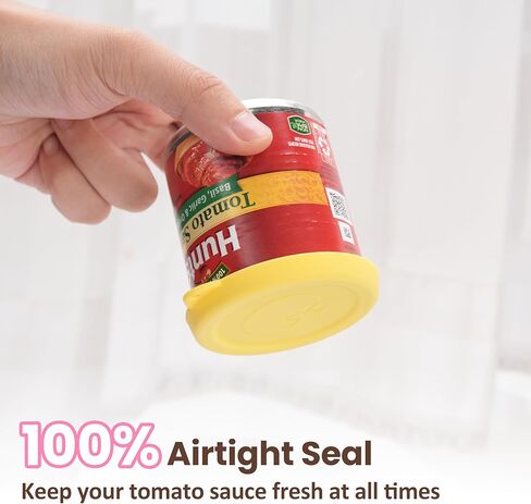 4 Packs 2.6-inch Silicone Can Lids for 8oz Hunt's Tomato Sauce, Airtight and Reusable Silicone Covers for Canned Tomato, Dishwasher Safe (Lids Only) in Saudi Arabia