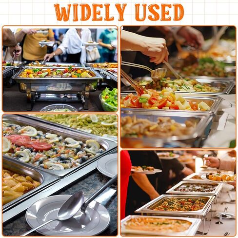 SHENLIU 4 Pack Hotel Pans with Lids, 2.5" Deep Stainless Steel Steam Table Pan 1/2 Size Anti-Jam Steam Pan Commercial Table Catering Storage Food Pans Buffet Warmer in Saudi Arabia