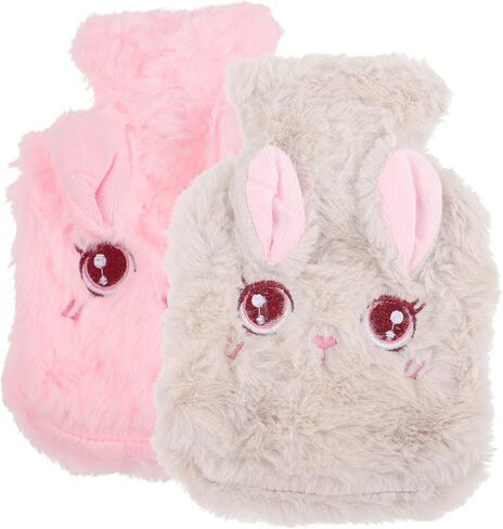 Hemoton 2pcs Hand Warmer Thermal Water Bottle Stuffed Bunny Rabbit Stuffed Animal Bunny Hand Warmer Bags Warm Water Bottle Plush Hot Sherpa Plush Cover Hot Bag Cute in Saudi Arabia