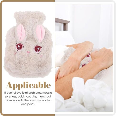 Hemoton 2pcs Hand Warmer Thermal Water Bottle Stuffed Bunny Rabbit Stuffed Animal Bunny Hand Warmer Bags Warm Water Bottle Plush Hot Sherpa Plush Cover Hot Bag Cute in Saudi Arabia