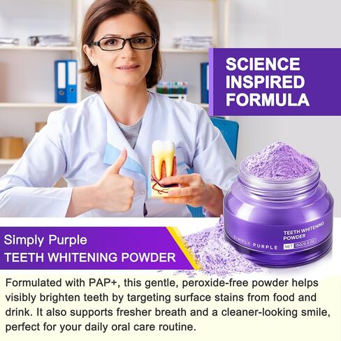 Enamel-Safe Teeth Whitening Powder – Gentle on Teeth – No Sensitivity Formula – Removes Stains – 15g Breath Freshening Whitening Powder in Kuwait