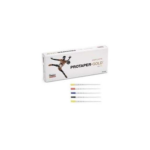 Dentsply Maillefer A241W00090103 نقاط ورق ذهبية ProTaper F1-F5 180/Pk in Saudi Arabia