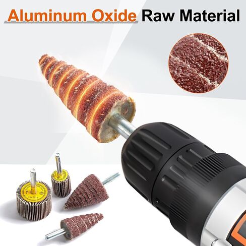 24pcs Die Grinder Flap Wheel Sander for Drill 80 Grit 1/4 Inch Shank in Saudi Arabia