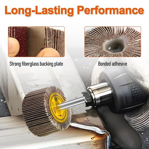 24pcs Die Grinder Flap Wheel Sander for Drill 80 Grit 1/4 Inch Shank in Saudi Arabia