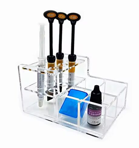 Dental Acrylic Composite Syringe Organizer Premium Dispenser for Composite & Dental Supply Organizers, Clear Durable Acrylic (6-Hold) in Kuwait