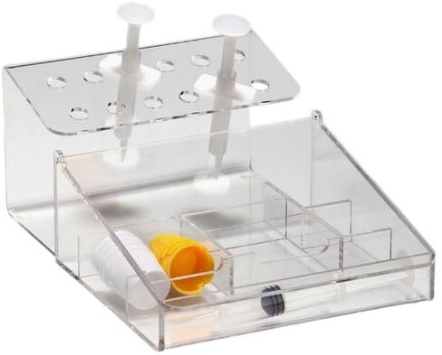 Dental Acrylic Composite Syringe Organizer Premium Dispenser for Composite & Dental Supply Organizers, Clear Durable Acrylic (6-Hold) in Kuwait