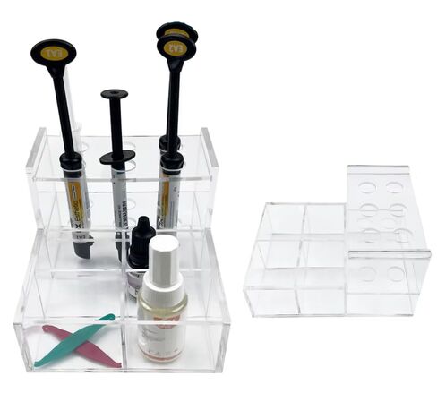 Dental Acrylic Composite Syringe Organizer Premium Dispenser for Composite & Dental Supply Organizers, Clear Durable Acrylic (6-Hold) in Kuwait