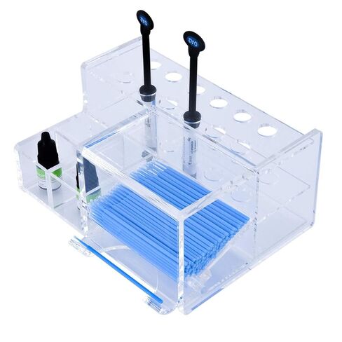 Dental Acrylic Composite Syringe Organizer Premium Dispenser for Composite & Dental Supply Organizers, Clear Durable Acrylic (6-Hold) in Kuwait