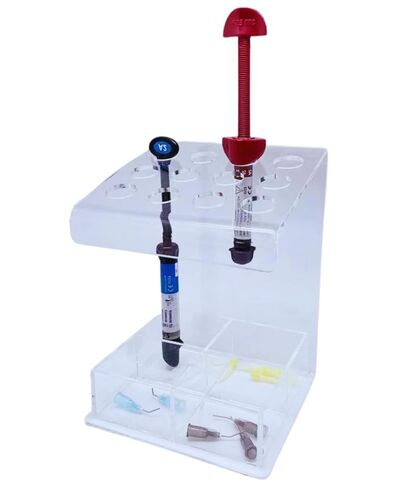 Dental Acrylic Composite Syringe Organizer Premium Dispenser for Composite & Dental Supply Organizers, Clear Durable Acrylic (6-Hold) in Kuwait