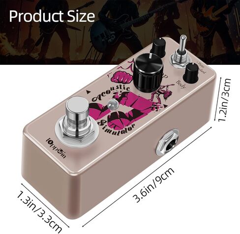 Acoustic Guitar Simulator Pedal & IOppWin 5-Pack 6.35mm Mono Male to Male Patch Cables in Kuwait