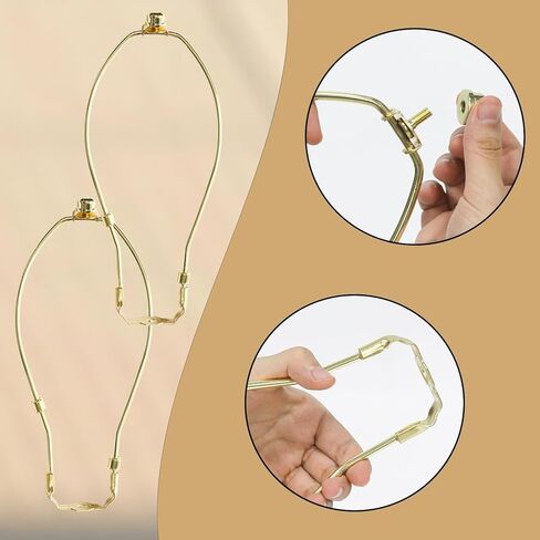 مجموعتان من حاملات القيثارة المتينة لظل المصباح والجزء العلوي المتطابق، ملحقات الإضاءة القابلة للفصل، طقم قيثارة المصباح DIY، دعامة عاكس الضوء لمصابيح الأرضية/الطاولة (8 بوصة) in Kuwait