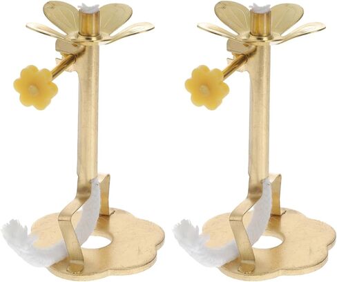 Adjustable Butter Lamp Wick Holder with Telescopic Stand Dimmable Lotus Shape Oil Lamp Wick Holder for Buddhist Supplies and Home Decoration 2.75X1.57X1.57 Inches in Saudi Arabia