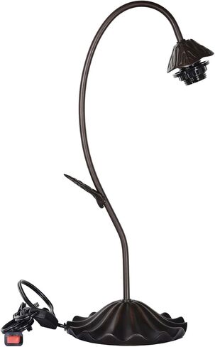 Bieye B10810 Tiffany Style Lily Pad Table Lamp Base with E26 Bulb Socket (Antique Brass, 1-Light) in Saudi Arabia