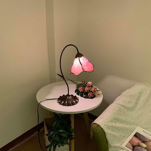 Bieye B10810 Tiffany Style Lily Pad Table Lamp Base with E26 Bulb Socket (Antique Brass, 1-Light) in Saudi Arabia