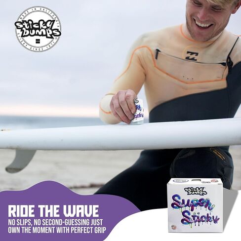 Sticky Bumps Super Sticky Cool/Cold Surf Wax - 3 Pack | Long-Lasting Surfboard Wax | Great Bump Building for Surfing | Non-Toxic, Nature-Safe | Surf Wax for Temps 69°F / 19°C below in Saudi Arabia