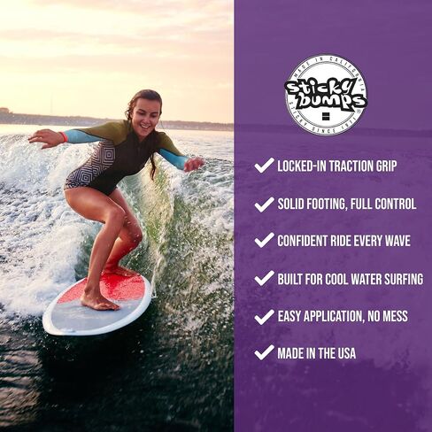Sticky Bumps Super Sticky Cool/Cold Surf Wax - 3 Pack | Long-Lasting Surfboard Wax | Great Bump Building for Surfing | Non-Toxic, Nature-Safe | Surf Wax for Temps 69°F / 19°C below in Saudi Arabia