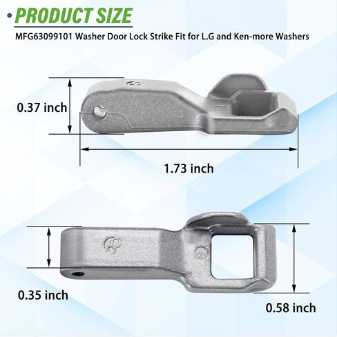 WM3400CW WM3670HVA WM3600HVA Washer Door Hook Lockers MFG63099101 Fit for L.G and Ken-more Elite Washer WM3050CW WM3770HVA WM3500CW WM3555HWA WM3570HVA WM3570HWA WM3575CV WM3575CW WM3600HWA 2 PACK in Kuwait