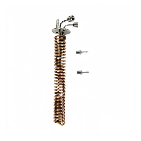 2 "51 مللي متر (OD64mm) ثلاثي المشبك النحاس أو SS304 ملف تبريد المقطر مع 1/4" خيط أنثى ، ارتداد ، مكثف ، L-295 مم (SS304) in Saudi Arabia