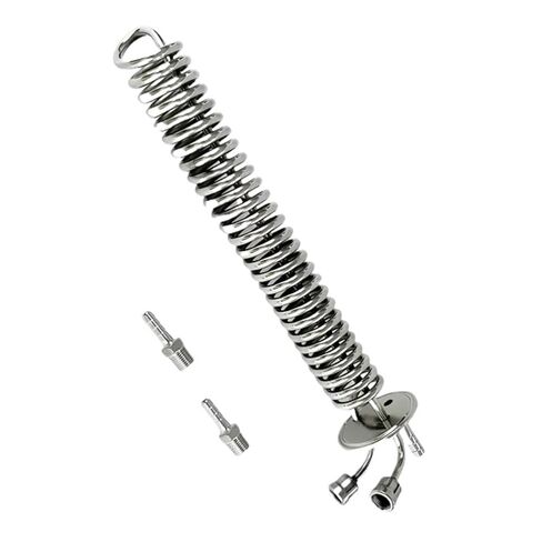 2 "51 مللي متر (OD64mm) ثلاثي المشبك النحاس أو SS304 ملف تبريد المقطر مع 1/4" خيط أنثى ، ارتداد ، مكثف ، L-295 مم (SS304) in Saudi Arabia